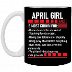 April mug, Black, 11 oz. White Mug