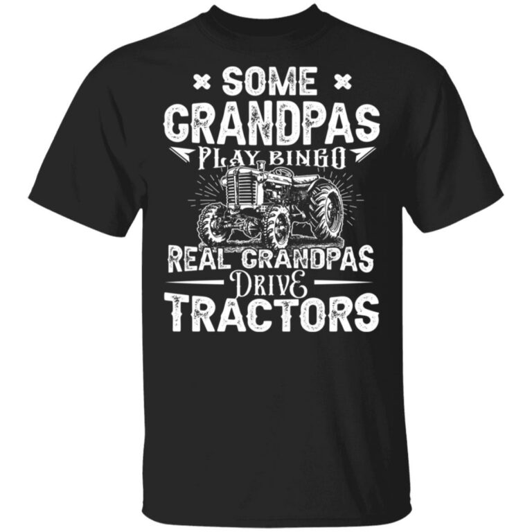 Some Grandpas Play Bingo Real, Black, Unisex T-Shirt