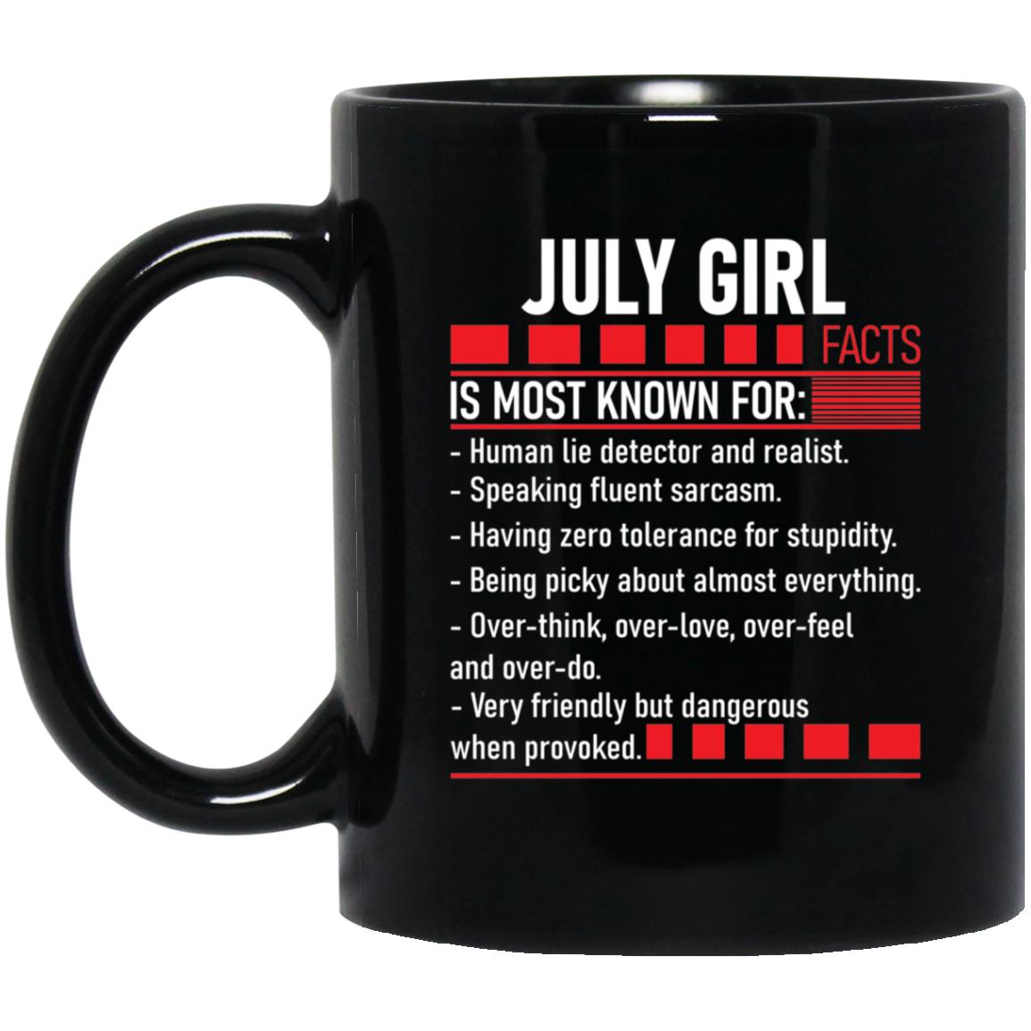 July girl, Black, 11 oz. Black Mug July girl, Black, 11 oz. Black Mug
