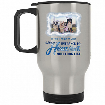14 oz. Silver Travel Mug