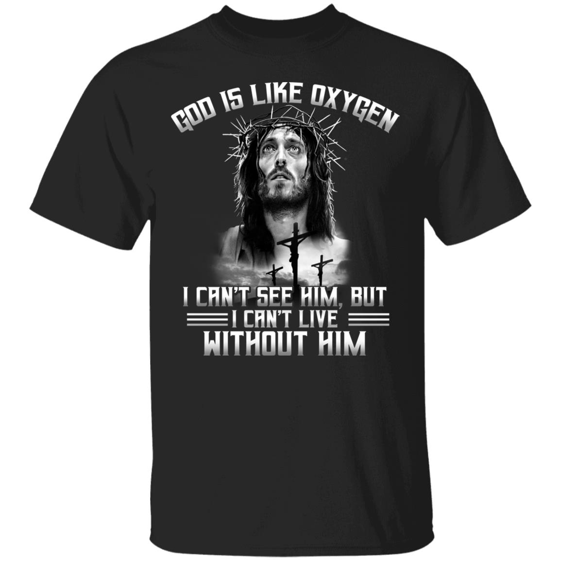 God is like Oxigen Shirt, Black, Unisex T-Shirt