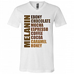 Melanin T-shirt - V-neck, White, V-Neck T-Shirt
