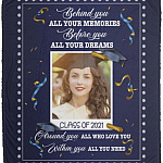 Personalized Photo Blanket, White, Cozy Plush Fleece Blanket - 50x60