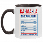 Kamala Harris Nutrition 2021 - Madame Vice President of Us Accent Mug, White/Black, 11 oz. Accent Mug Kamala Harris Nutrition 2021 - Madame Vice President of Us Accent Mug, White/Black, 11 oz. Accent Mug