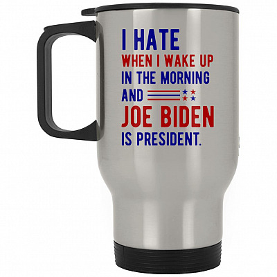 14 oz. Silver Travel Mug