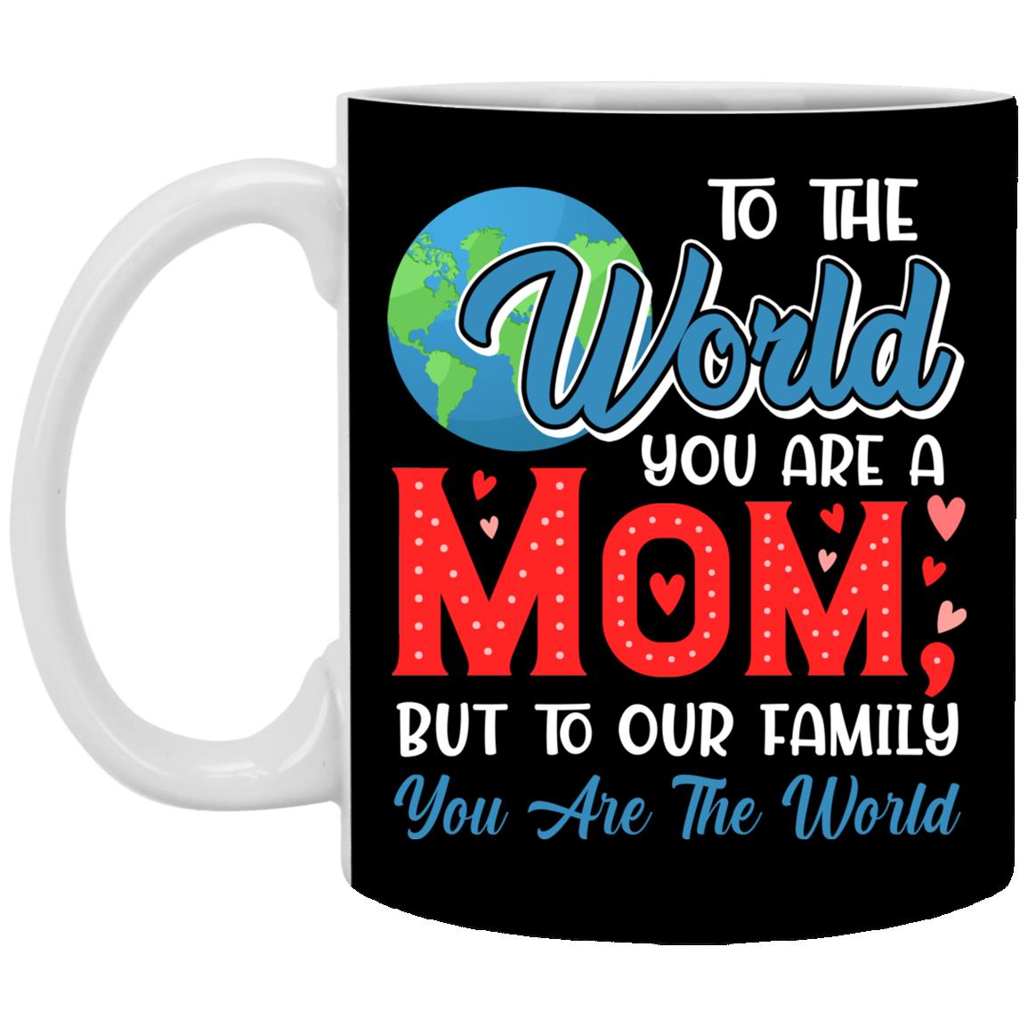 To The World Mug, Black, 11 oz. White Mug To The World Mug, Black, 11 oz. White Mug