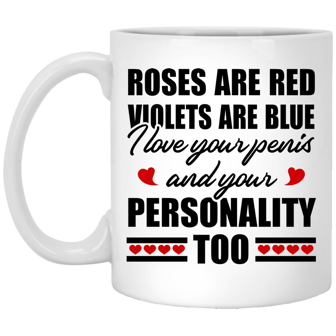 Roses mug, White, 11 oz. White Mug Roses mug, White, 11 oz. White Mug
