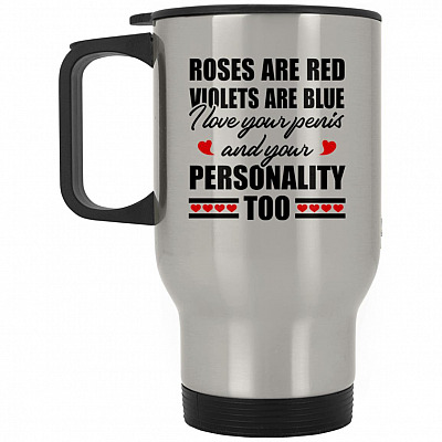 14 oz. Silver Travel Mug
