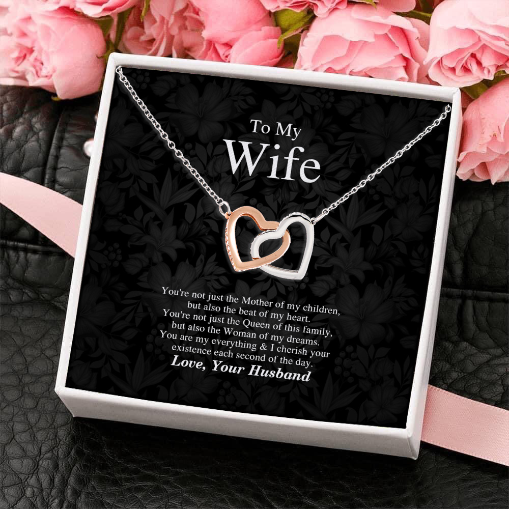 4HP. To My Wife Interlocking Hearts Necklace 4