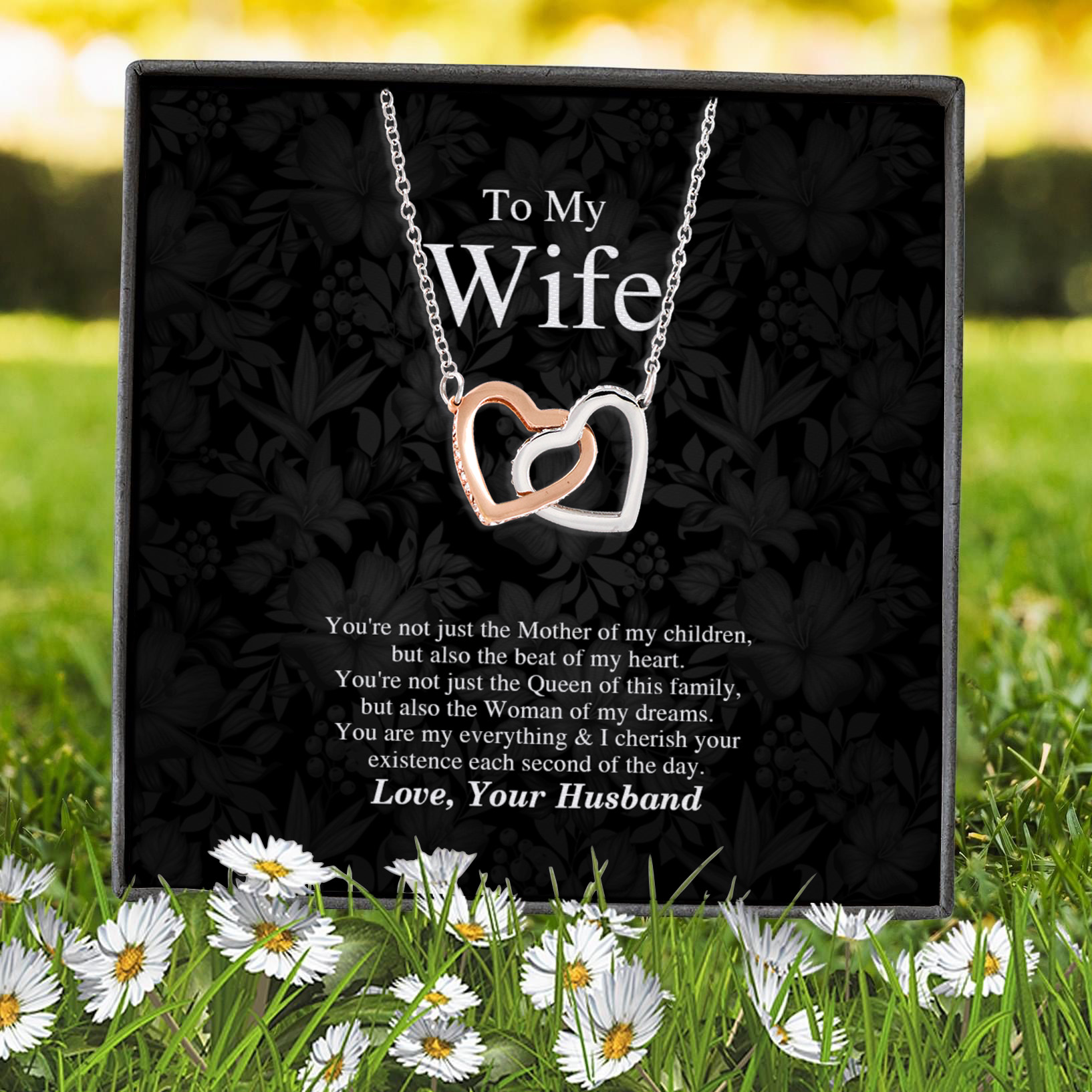 4HP. To My Wife Interlocking Hearts Necklace 7