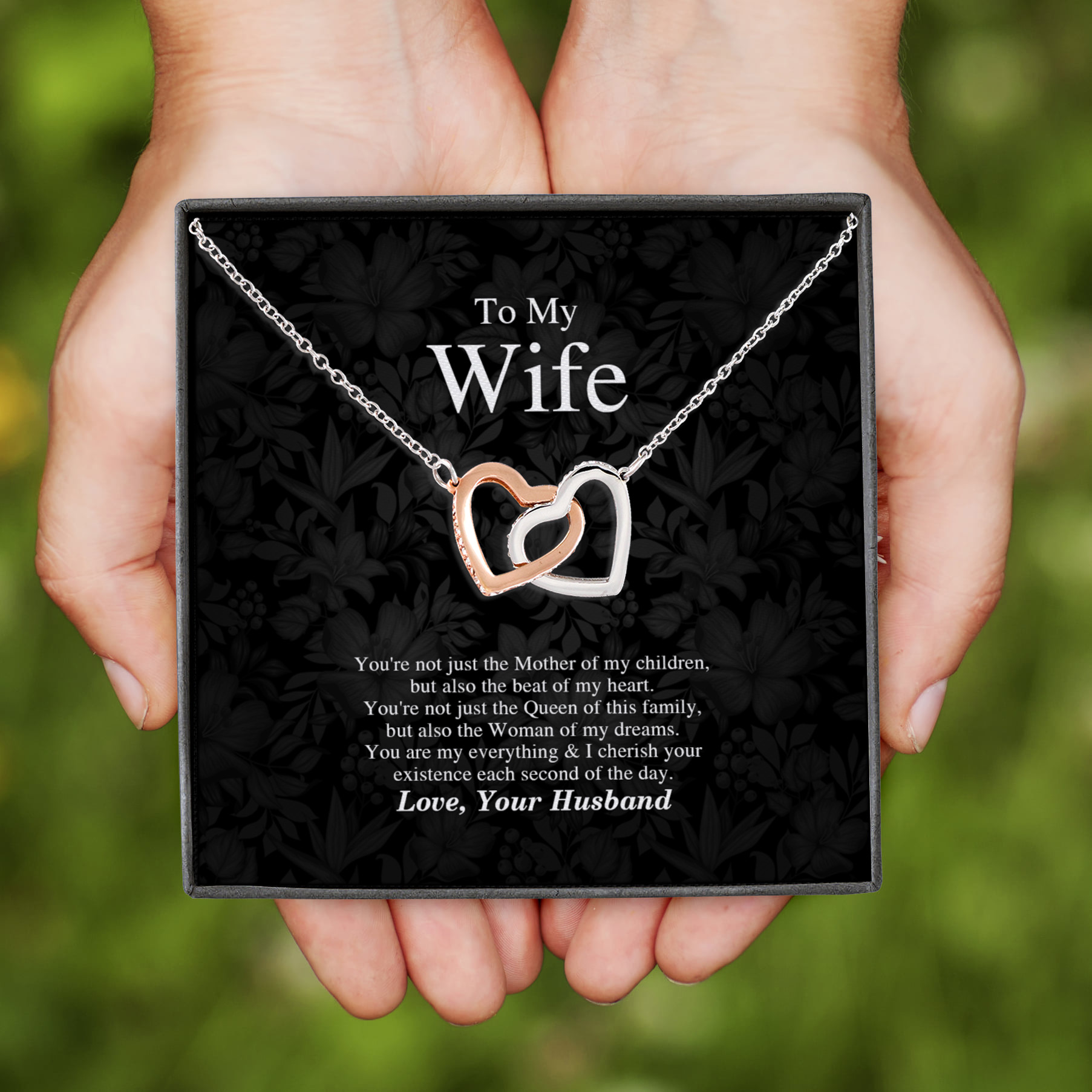 4HP. To My Wife Interlocking Hearts Necklace