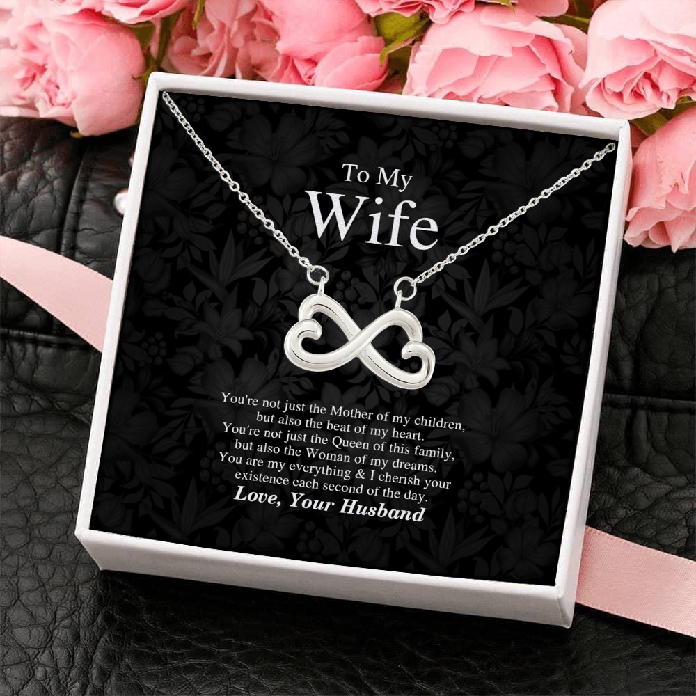 4HP. To My Wife Infinity Heart Necklace (Silver) 4