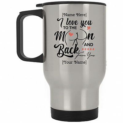 14 oz. Silver Travel Mug