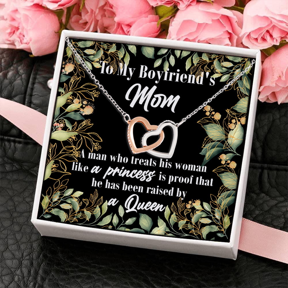 5HP. To My Boyfriend Mom Interlocking Hearts Necklace 4