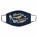 Blessed By, White, Cloth Face Cover – Medium/Large