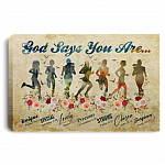Vintage Running God Says You Are Unique Special Lovely Framed Canvas Prints - Unframed Poster, White, 0.75'' Framed Canvas Vintage Running God Says You Are Unique Special Lovely Framed Canvas Prints - Unframed Poster, White, 0.75'' Framed Canvas
