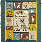 Chihuahua I Asked, White, Cozy Plush Fleece Blanket - 50x60