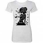Blessed Is Ladies T-Shirt, Heather White, Premium Ladies T-Shirt