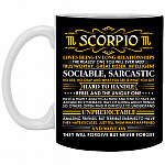 scorpio, Black, 11 oz. White Mug