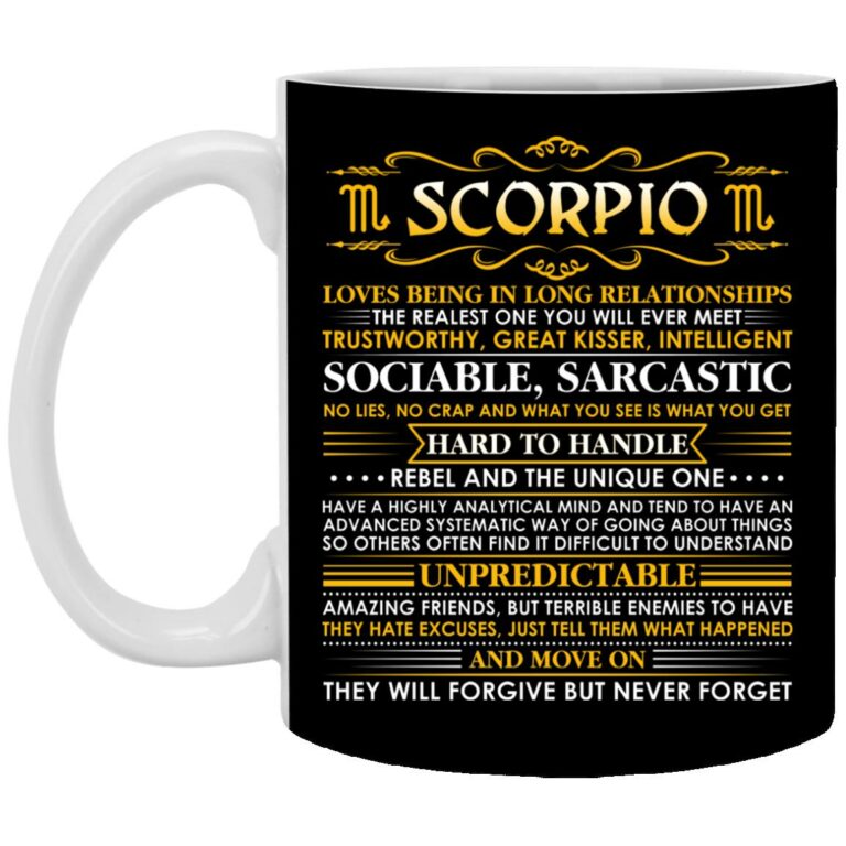 scorpio, Black, 11 oz. White Mug