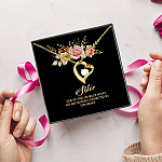 Sister Side By Side Or Far Apart We Are Sisters Connected By The Heart Forever Love Pendant Necklace