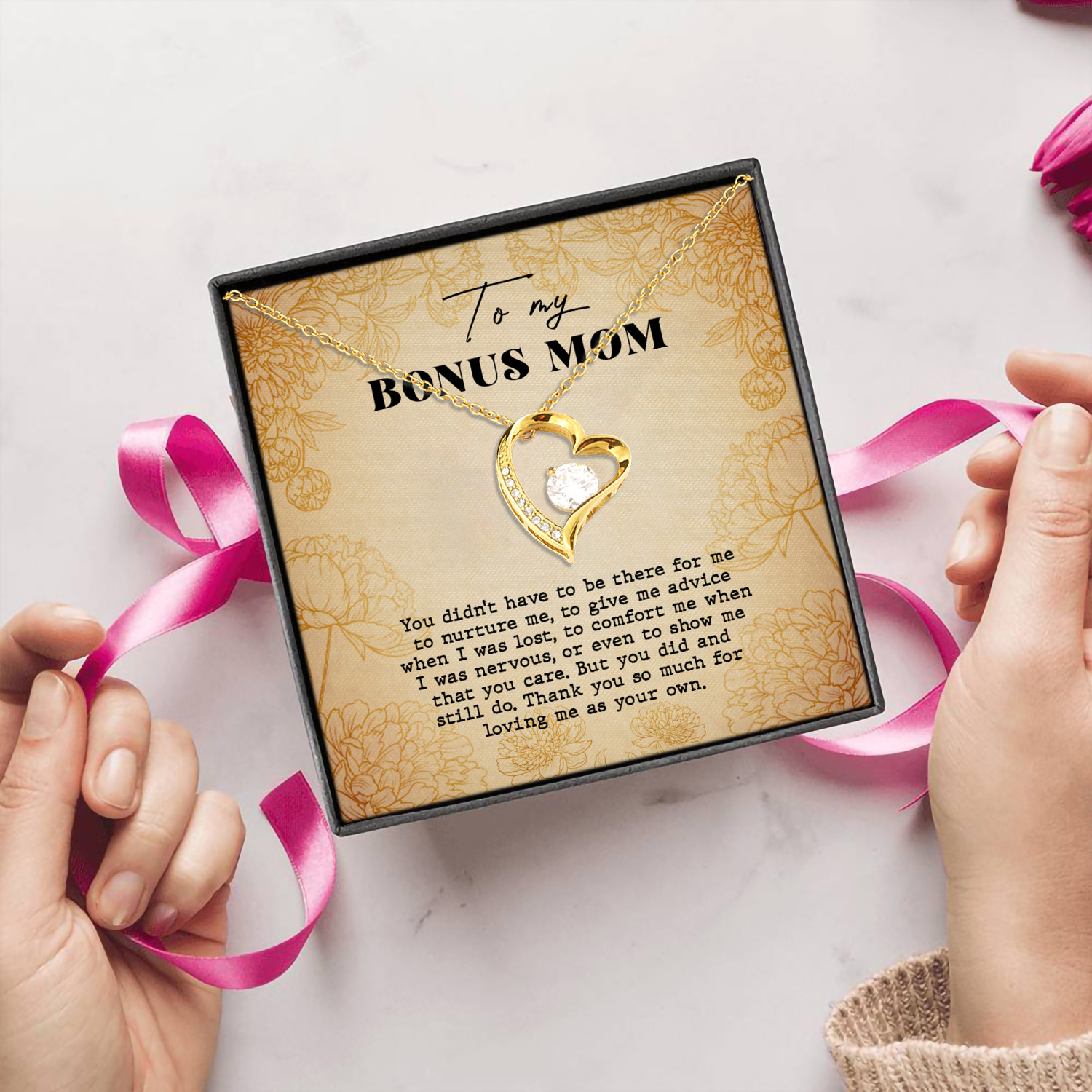 7MH. Bonus Mom Forever Love Necklace (Gold) 5