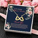 1MH. Dance Teacher Infinity Heart Necklace (Gold) 4