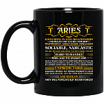 Aries Mug, Black, 11 oz. Black Mug