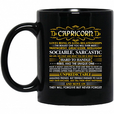Cap Mug, Black, 11 oz. Black Mug