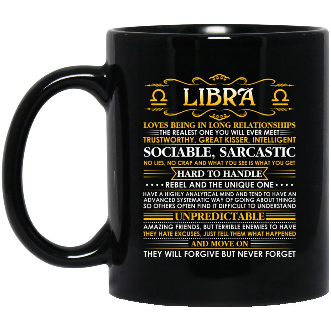 Libra Mug, Black, 11 oz. Black Mug Libra Mug, Black, 11 oz. Black Mug
