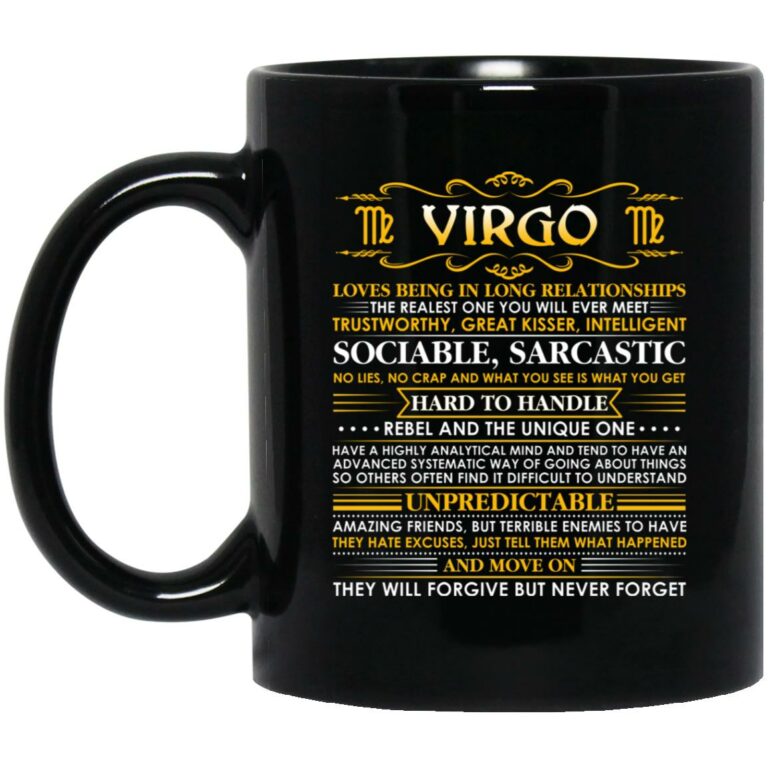Virgo Mug, Black, 11 oz. Black Mug