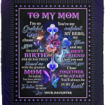 To My Mom I'm So Grateful, White, Cozy Plush Fleece Blanket - 50x60 To My Mom I'm So Grateful, White, Cozy Plush Fleece Blanket - 50x60