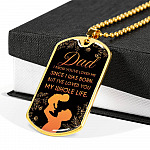 Dad I Know You've Loved Me Since I Was Born But I've Loved You My Whole Life Dog Tag Pendant Necklace - Dog Tag (Gold Plated) Dad I Know You've Loved Me Since I Was Born But I've Loved You My Whole Life Dog Tag Pendant Necklace - Dog Tag (Gold Plated)