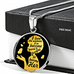 I Love The Women I've Become Becasue I Fought To Become Her Circle Pendant Necklace - Circle Luxury Necklace (Silver)