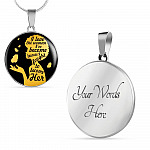 I Love The Women I've Become Becasue I Fought To Become Her Circle Pendant Necklace - Circle Luxury Necklace (Silver)