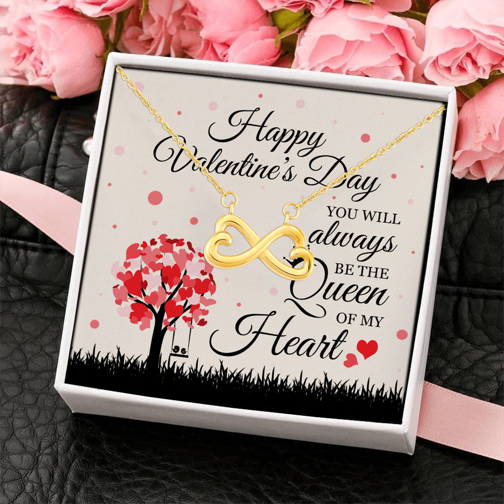 5KNG. queen heart (5) Infinity Heart Necklace (Gold) 4