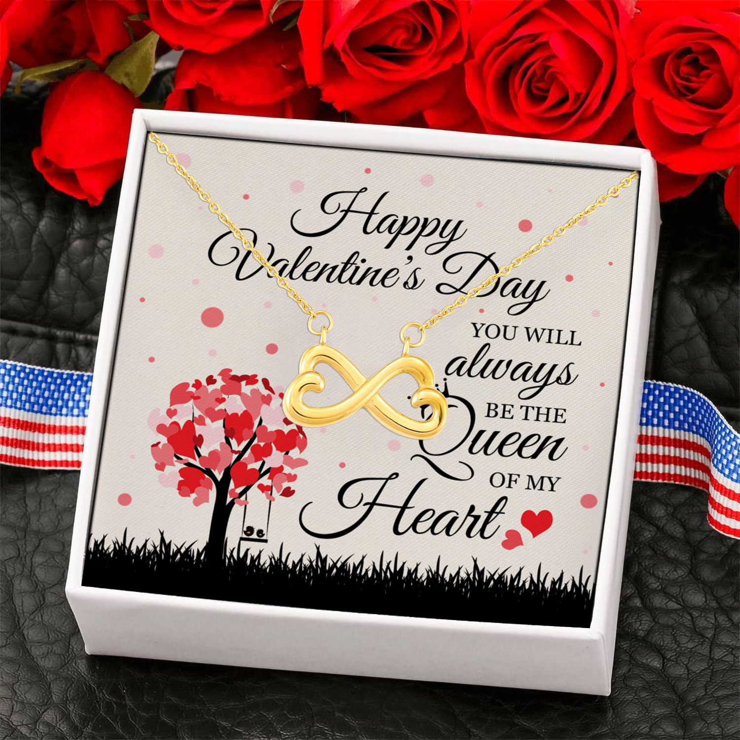 5KNG. queen heart (5) Infinity Heart Necklace (Gold) 6