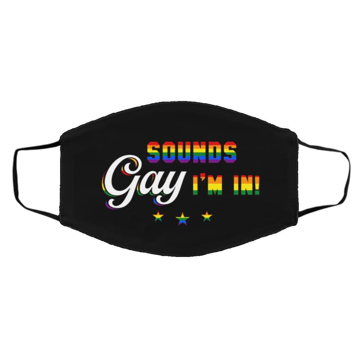 Gay Mask, Black, Cloth Face Cover – Medium/Large Gay Mask, Black, Cloth Face Cover – Medium/Large