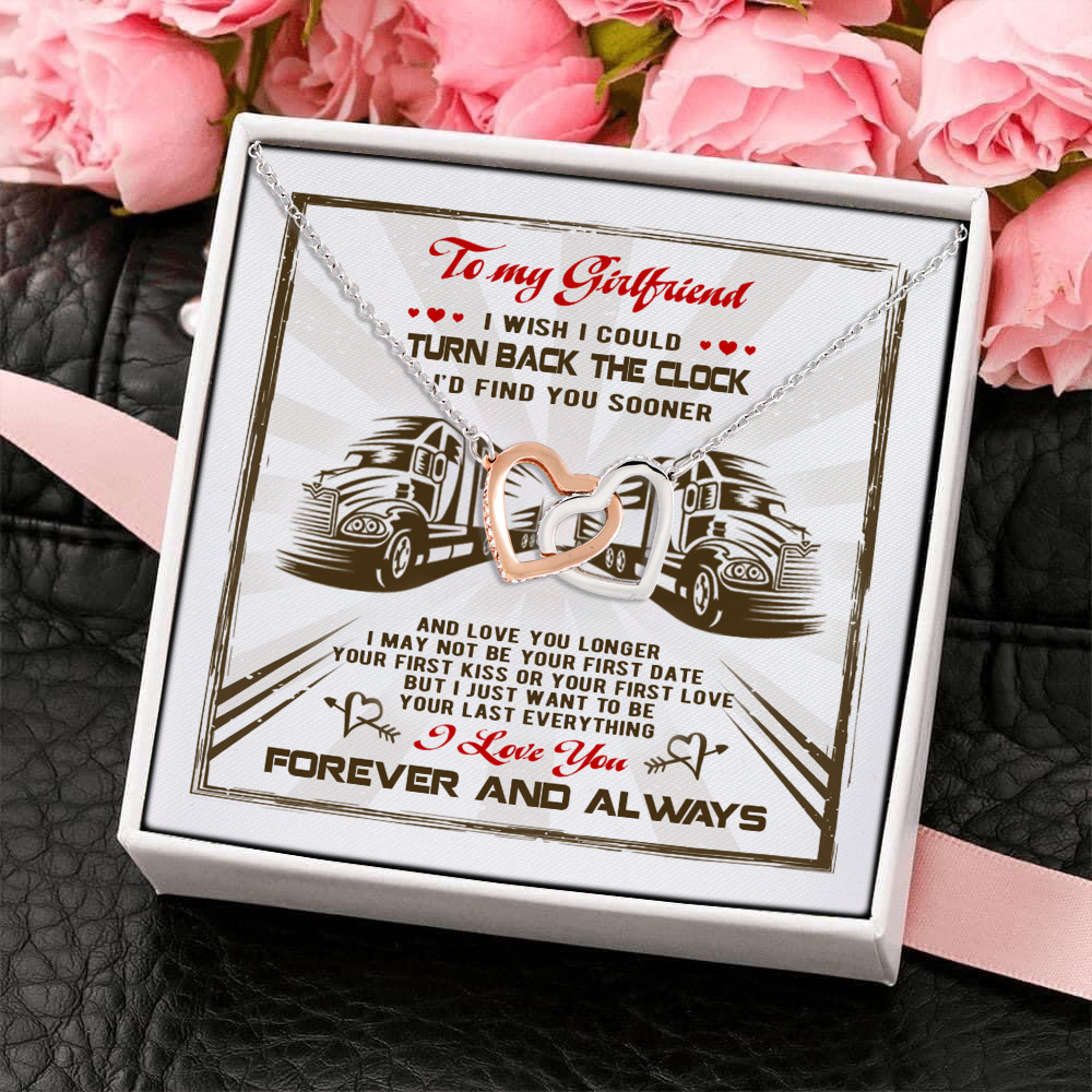 6Th. Turn Back The Clock Trucker Interlocking Hearts Necklace 4