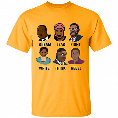 Black Activists T-Shirt, Gold, Youth T-Shirt