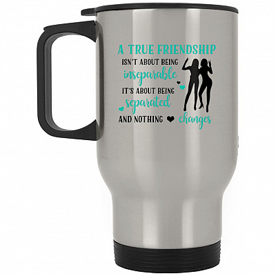 14 oz. Silver Travel Mug