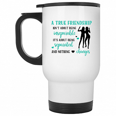 14 oz. White Travel Mug