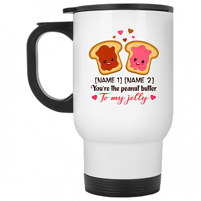 14 oz. White Travel Mug