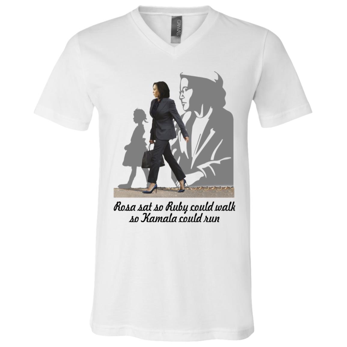 Run shirt, White, V-Neck T-Shirt