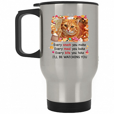 14 oz. Silver Travel Mug