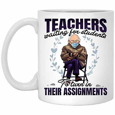 Teachers Waiting For Students, White, 11 oz. White Mug