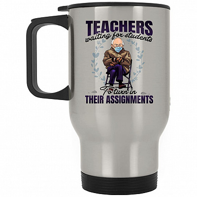 14 oz. Silver Travel Mug