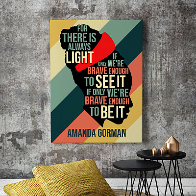 Alternative view of The Hill We Climb Amanda Gorman Inauguration Poem Vintage Feminist Framed Canvas Prints - Unframed Poster