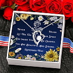 12KNG. Beautiful and strong Forever Love Necklace (Silver) 6