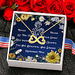 You Are Strong and Beautiful Inspirational Quotes Jewelry Gift Infinity Heart Pendant Necklace